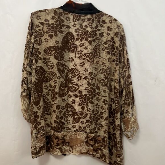 CITRON SANTA MONICA COLLECTION SILK BLEND BUTTERFLY KIMONO SIZE S‎ - Picture 2 of 6